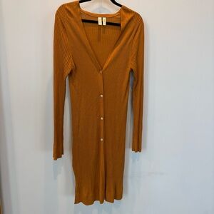 Meadow‎ Rue Ribbed Duster Cardigan Size L